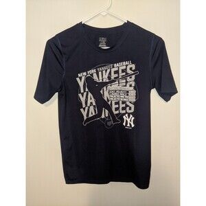New York Yankees Shirt Boys Large MLB Baseball Blue Tee